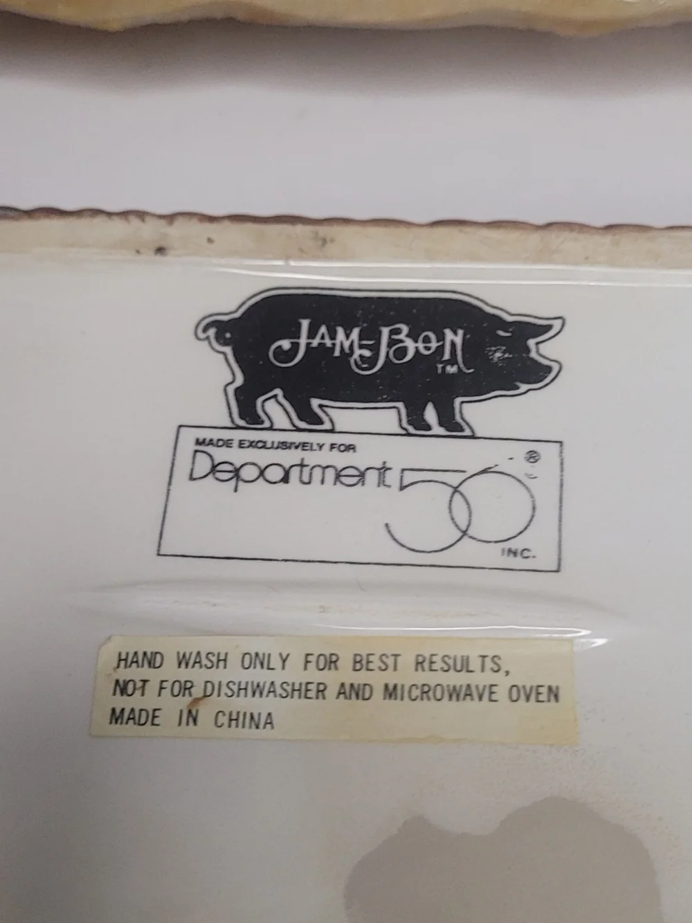 Vintage Ceramic Butter Loaf Shaped Butter Dish By Jam Bon Dept 50